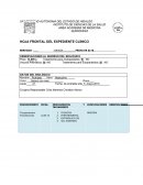 HOJA FRONTAL DEL EXPEDIENTE CLÍNICO