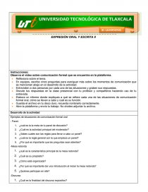 Tema: Comunicacion formal. Página 1