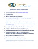 PROCEDIMIENTO DE INSCRIPCIÓN A CURSOS DE IDIOMAS.