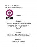 La importancia del virtuosismo en el concierto para orquesta de Bela Bartók