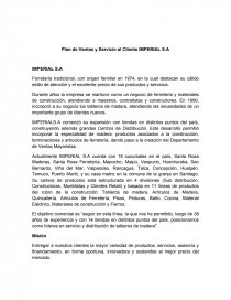 Plan de Ventas y Servicio al Cliente IMPERIAL S.A. Página 1