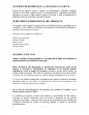 Acciones de mejoras en la atencion al cliente