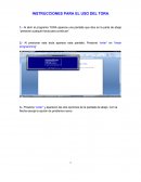 INSTRUCCIONES PARA EL USO DEL TORA.