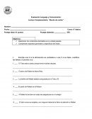 Evaluación - Lenguaje y Comunicación.