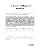 El Príncipe de Maquiavelo. Introducción