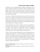 Crisis actuales de los valores.