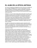 El alma en la época antigua.