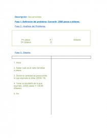 Actividad de aplicación. Convertir 2500 pesos a dólares. Página 3