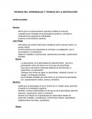 TEORIAS DEL APRENDIZAJE Y TEORIAS DE LA INSTRUCCIÓN.