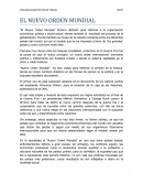 EL NUEVO ORDEN MUNDIAL