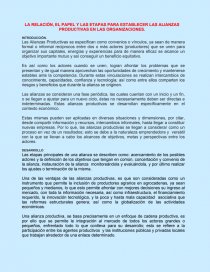 ALIANZAS PRODUCTIVAS EN LAS ORGANIZACIONES.. Página 1