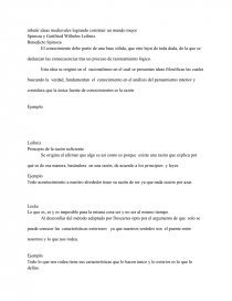 El conocimiento debe partir de una base sólida, que este lejos de toda duda, de la que se deduzcan las consecuencias tras un proceso de razonamiento lógico.. Página 1