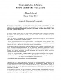 Obsolecian Programada. Página 1