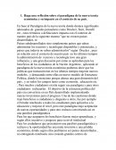 Haga una reflexión sobre el paradigma de la nueva teoría económica y su impacto en el contexto de su país.