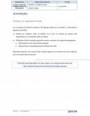 Actividades. Lectura: La expresión escrita