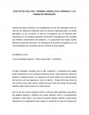 EFECTOS DEL BULLYING / MOBBING LABORAL EN EL PERSONAL Y LAS FORMAS DE PREVENCIÓN.