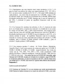 EJERCICIOS DE PUNTO DE EQUILIBRIO.