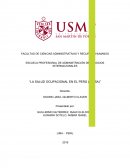 La salud ocupacional en el Perú (Minsa)