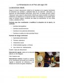 La Alimentación en el Perú del siglo XXI.La desnutricion infantil
