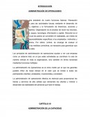 Administración de operaciones y administración de la capacidad