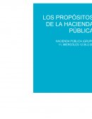PROPOSITOS DE LA HACIENDA PUBLICA.