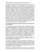 ¿Cómo organizas las acciones que efectúas con tus alumnos?