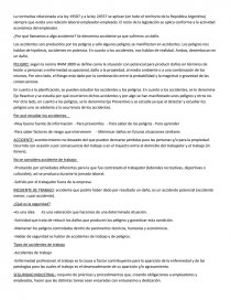 ¿Por qué llamamos a algo accidente? Se denomina accidente ya que sufrimos un daño.. Página 1