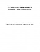 La delincuencia; Un problema que involucra y afecta a la sociedad