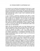 MY OPINION SOBRE EL MATRIMONIO GAY