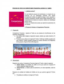 PROCESO DE VENTA EN COMPARTAMOS FINANCIERA. Página 1