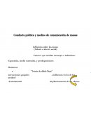 Conducta politica y medios de comunicación de masas.