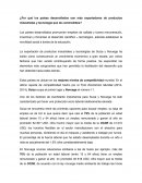 Países desarrollados son más exportadores de productos industriales y tecnología que de comodidades.