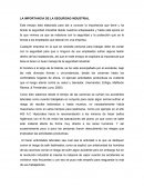 IMPORTANCIA DE LA SEGURIDAD INDUSTRIAL.