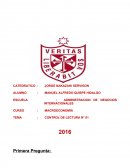 MACROECONOMIA TEMA : CONTROL DE LECTURA N° 01