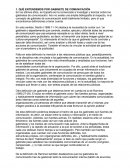 QUÉ ENTENDEMOS POR GABINETE DE COMUNICACIÓN