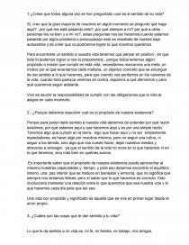 ¿Crees que todos alguna vez se han preguntado cual es el sentido de su vida?. Página 1