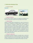 7 tipos de productos