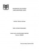 TEORIA DE SISTEMAS TAREA: ACTIVIDAD INTEGRADORA 1