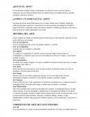 ¿Que es el arte? ¿Como y cuando nace el arte?