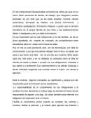 Educacion. En las Instituciones Educacionales se forman los niños