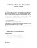 Captacion y uso de agua de lluvia en el distrito federal