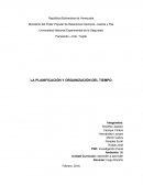 LA PLANIFICACIÓN Y ORGANIZACIÓN DEL TIEMPO.