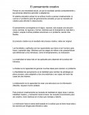 El pensamiento creativo. Ensayo