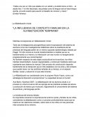 LA INFLUENCIA DEL CONTEXTO FAMILIAR EN LA ALFABETIZACIÓN TEMPRANA