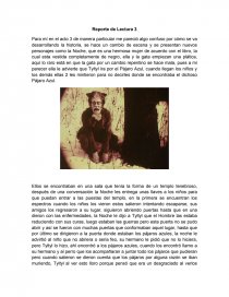 Reporte de Lectura - El Pájaro Azul. Página 1