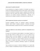 TEMA: ¿PARA QUÉ REFLEXIONAR SOBRE LA PRÁCTICA DOCENTE?