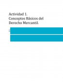 Conceptos Básicos del Derecho Mercantil.