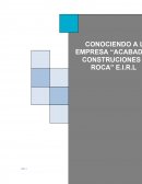 Empresa: “Acabados y Construcciones de Roca” E.I.R.L. de la distribuidora San Lorenzo