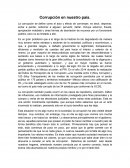 Corrupción en nuestro país