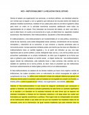 NEO – INSITUCIONALISMO Y LA RELACION CON EL ESTADO